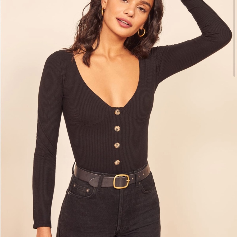 REFORMATION Virgil top in black